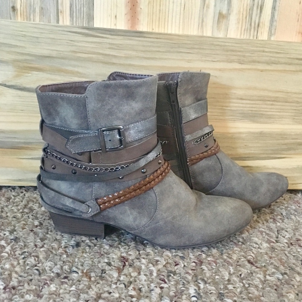 Silver gray booties